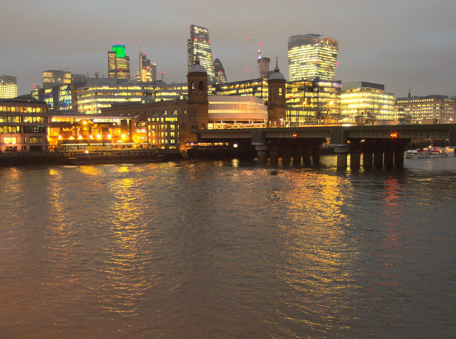 Cannon Street station and the City of London from Innovation Week and a Walk Around the South Bank, Southwark - 8th December 2016
