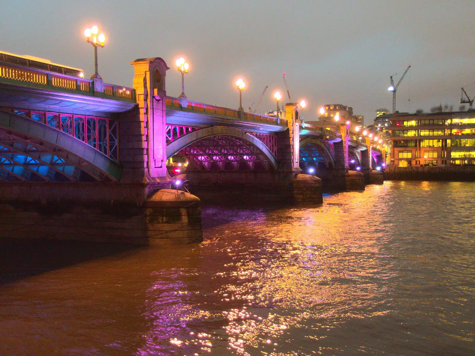 Southwark Bridge, from Innovation Week and a Walk Around the South Bank, Southwark - 8th December 2016