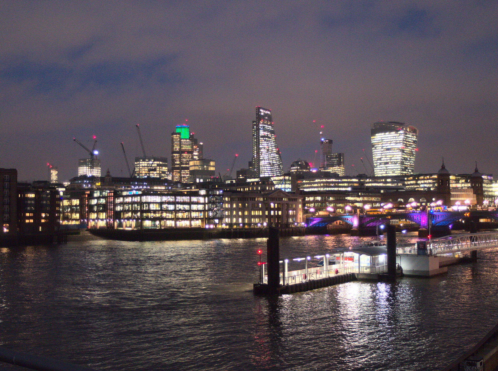 A ferry terminal near Southwark Bridge from Innovation Week and a Walk Around the South Bank, Southwark - 8th December 2016