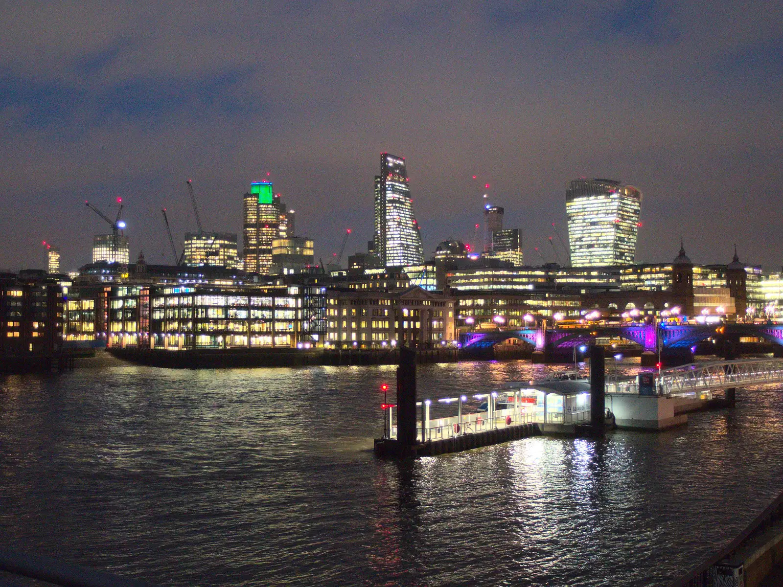 A ferry terminal near Southwark Bridge, from Innovation Week and a Walk Around the South Bank, Southwark - 8th December 2016