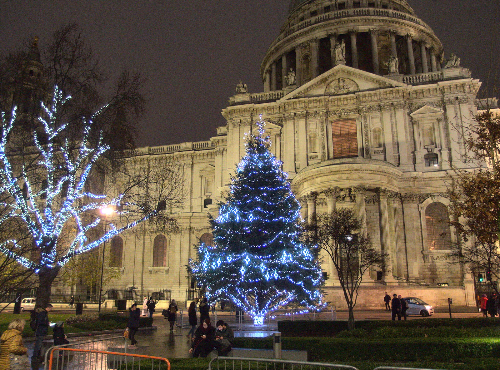 Festive tree in front of St. Paul's from Innovation Week and a Walk Around the South Bank, Southwark - 8th December 2016
