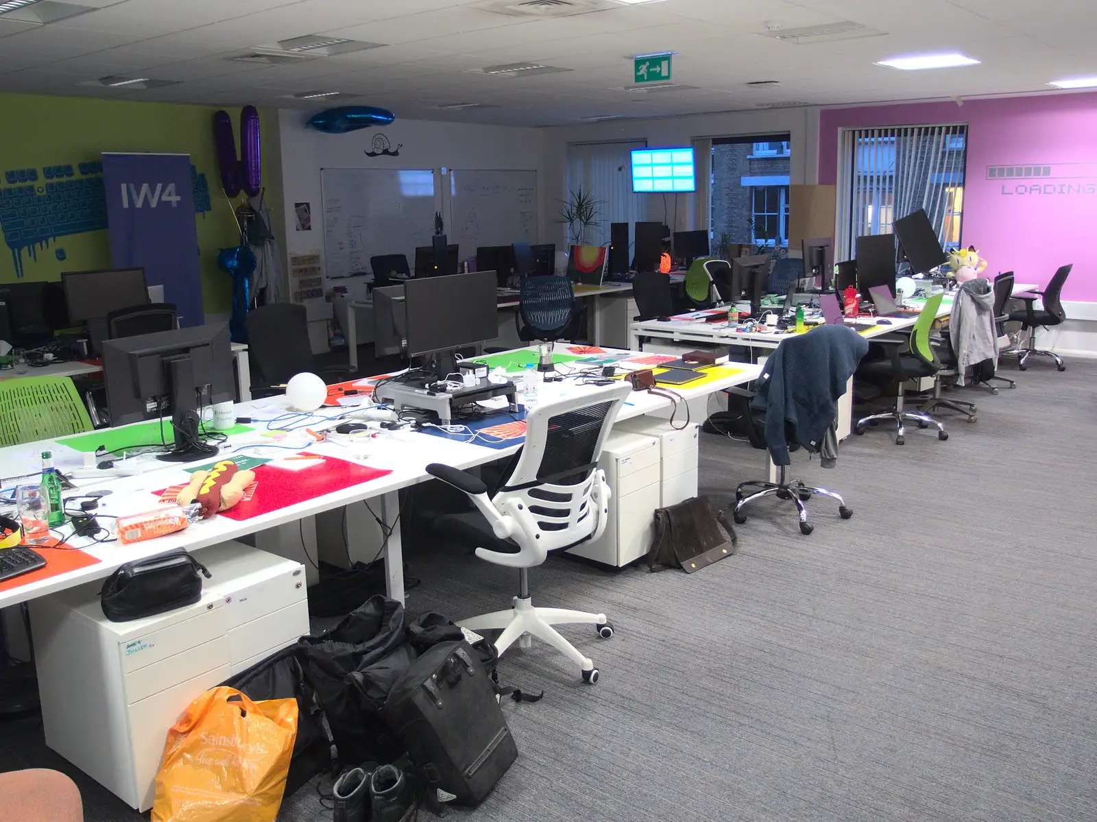 The empty office at 7am, from Innovation Week and a Walk Around the South Bank, Southwark - 8th December 2016