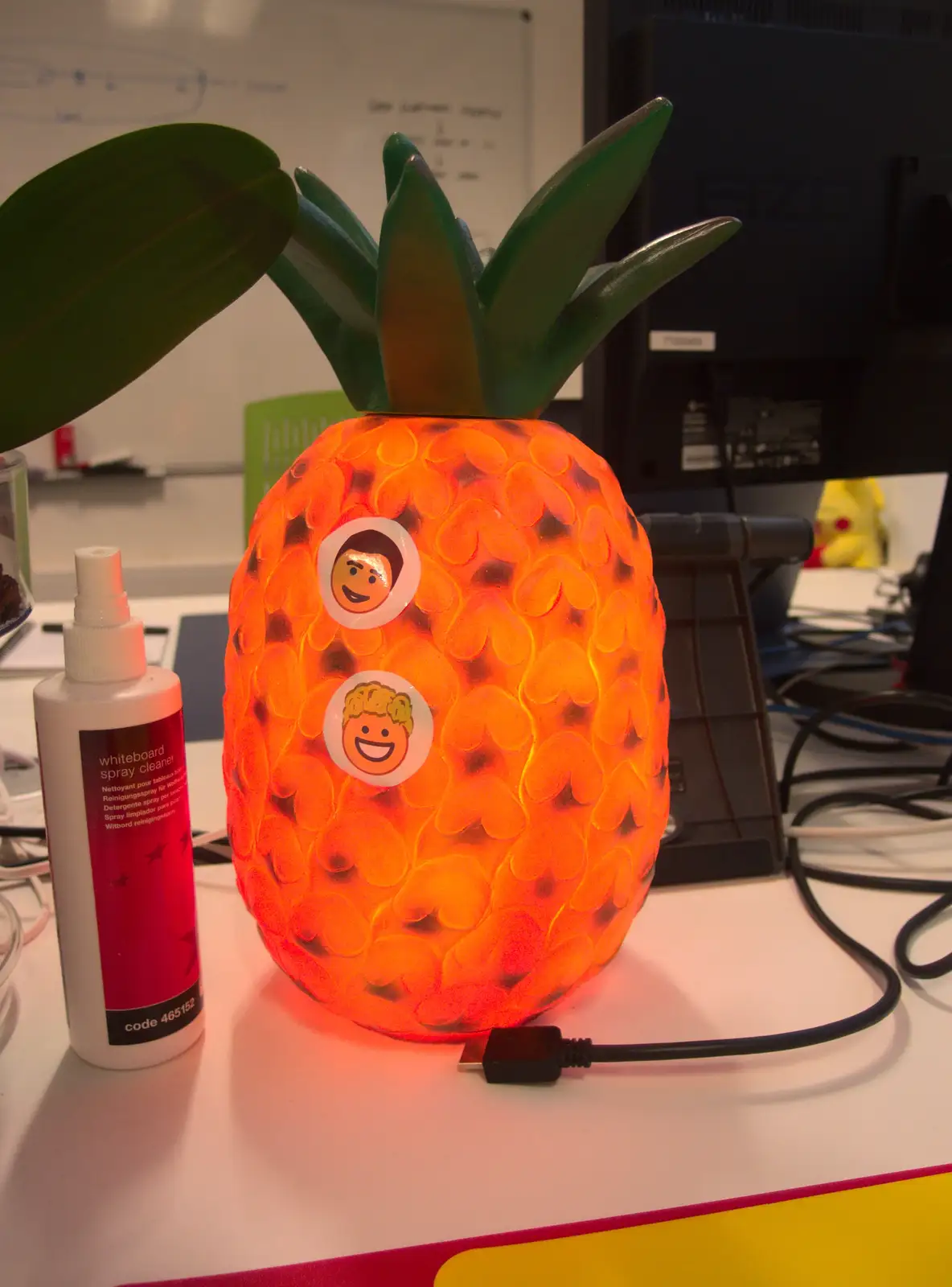 A light-up pineapple, from Innovation Week and a Walk Around the South Bank, Southwark - 8th December 2016