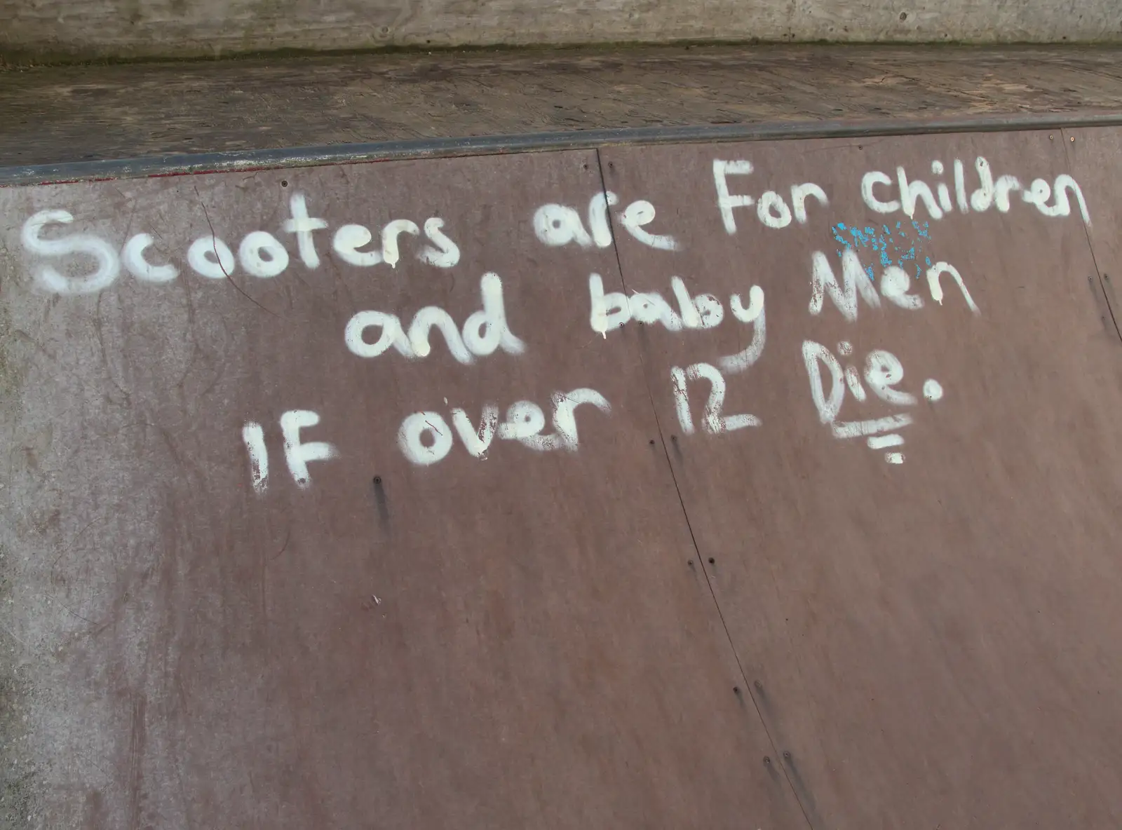 Passive/Agressive notice on the Half Pipe, from Southwold Seaside Pier, Southwold, Suffolk - 18th December 2016