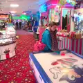 Isobel does one-handed Air Hockey, Southwold Seaside Pier, Southwold, Suffolk - 18th December 2016