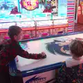 Fred's on the air hockey table, Southwold Seaside Pier, Southwold, Suffolk - 18th December 2016