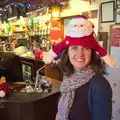 Isobel has a comedy hat on, Christmas and All That, Brome, Suffolk - 25th December 2016