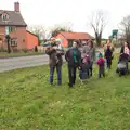 The gang cross the A140, Christmas and All That, Brome, Suffolk - 25th December 2016