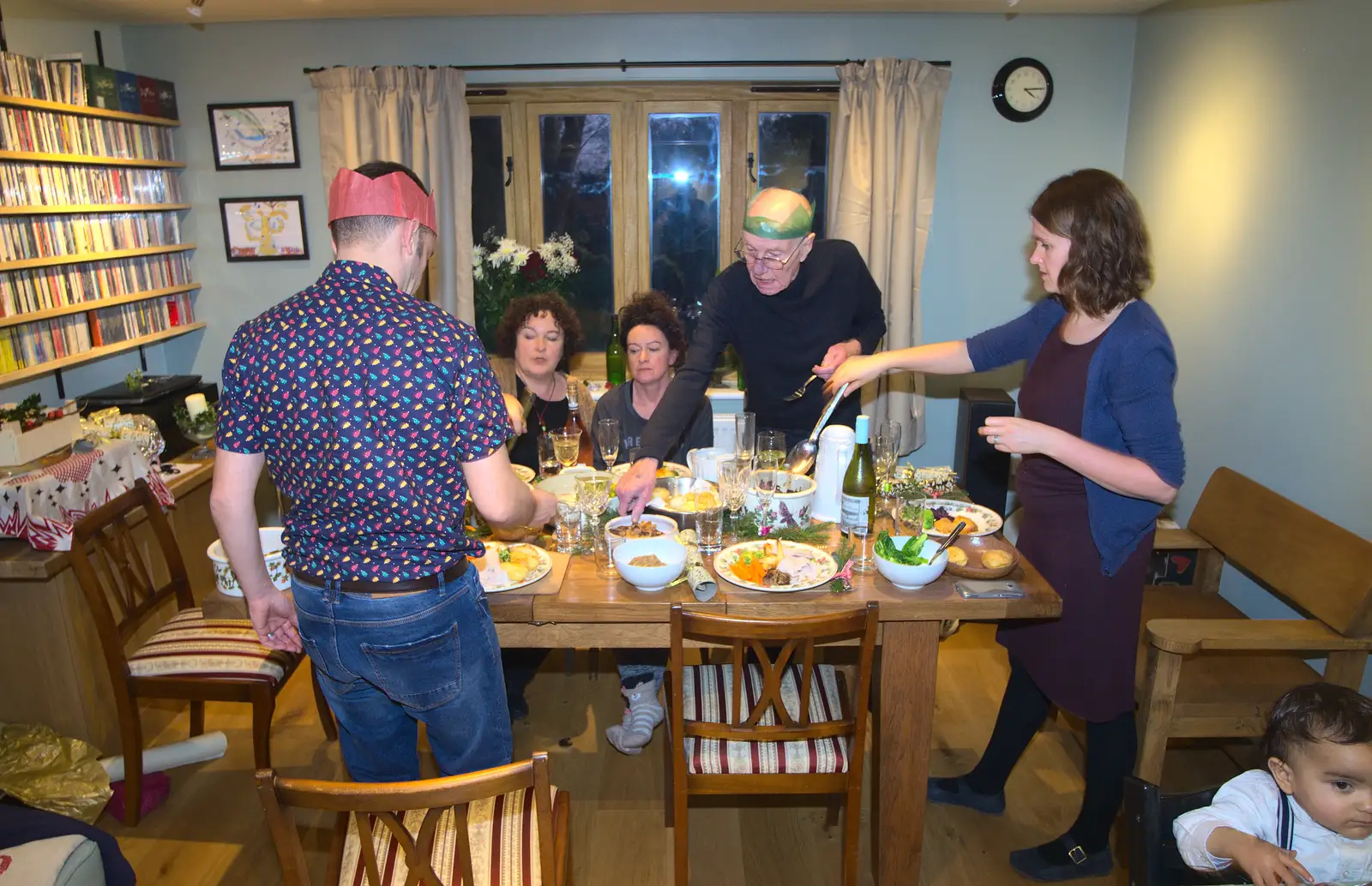 Christmas dinner goes off, from Christmas and All That, Brome, Suffolk - 25th December 2016