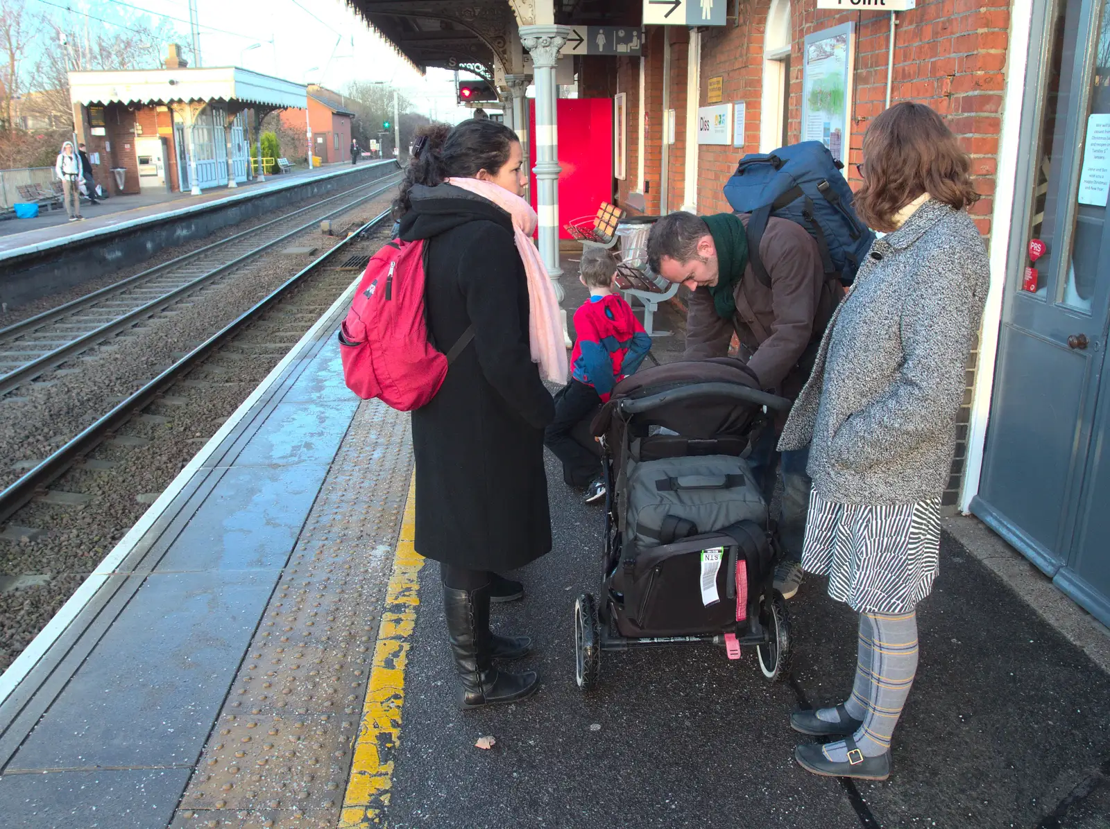 The Dublin massive wait for the train to Ipswich, from Boxing Day in Southwold, Suffolk - 26th December 2016