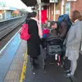 The Dublin massive wait for the train to Ipswich, Boxing Day in Southwold, Suffolk - 26th December 2016