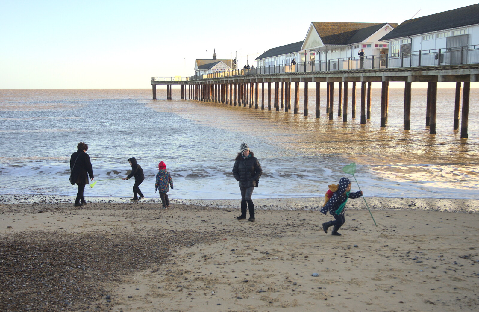 More messing around on the beach from Boxing Day in Southwold, Suffolk - 26th December 2016
