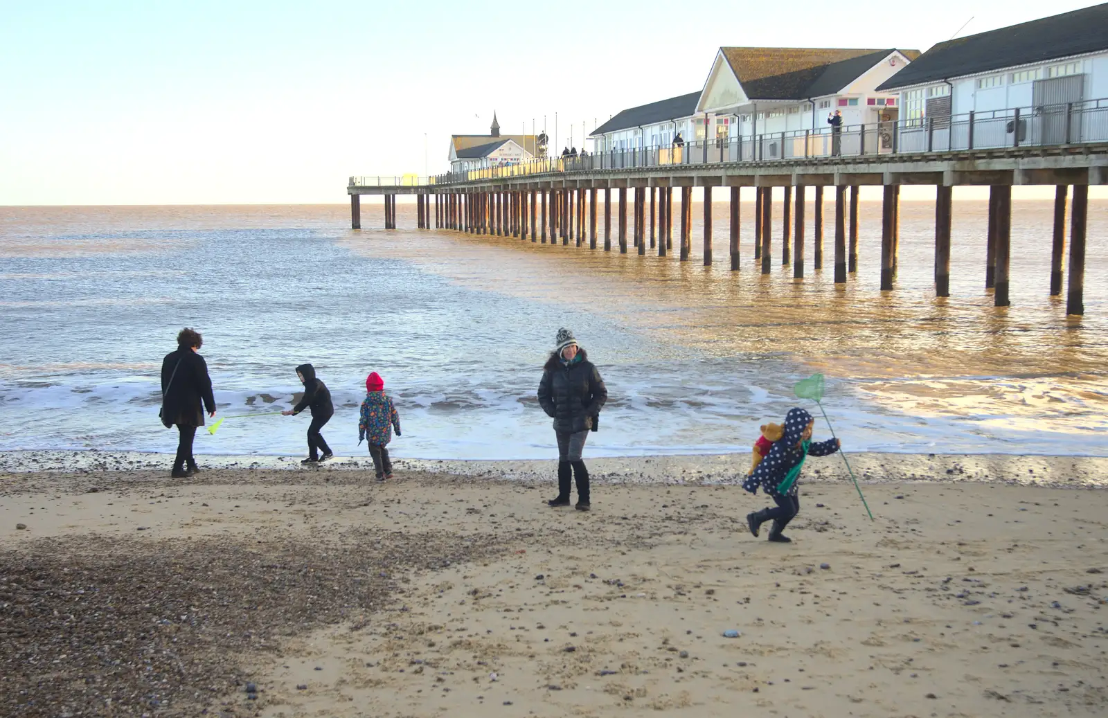 More messing around on the beach, from Boxing Day in Southwold, Suffolk - 26th December 2016