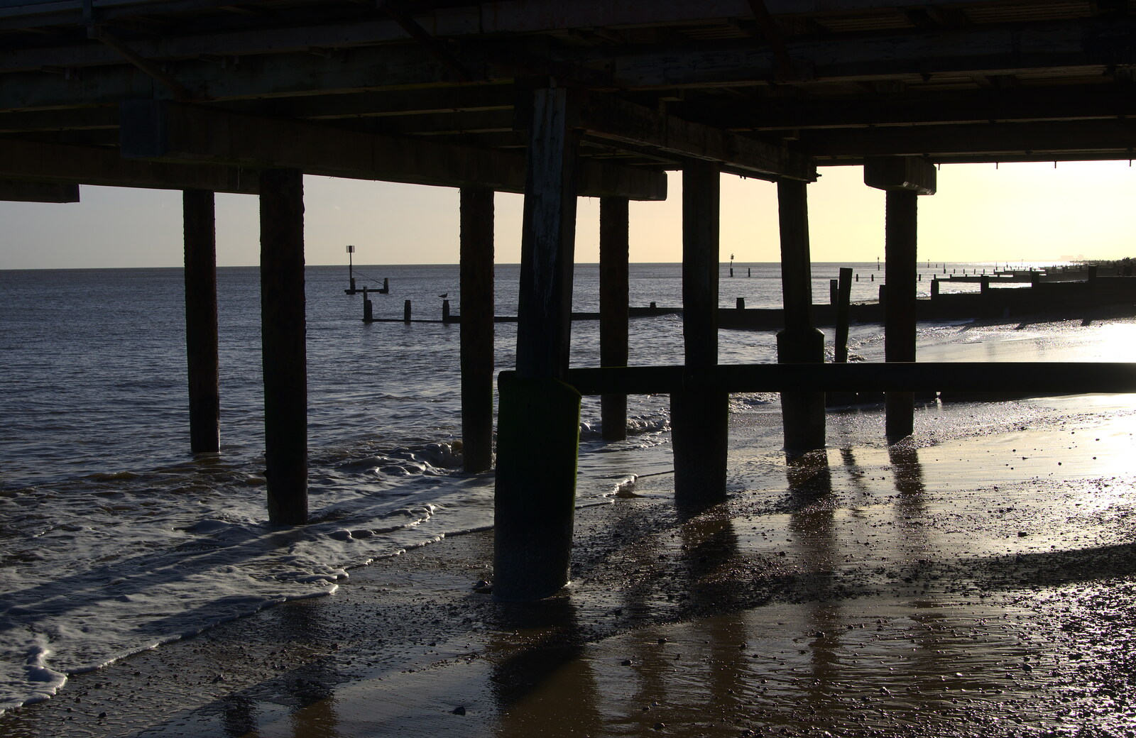 Under the pier from Boxing Day in Southwold, Suffolk - 26th December 2016