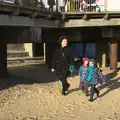 Louise with Harry and Annalua, Boxing Day in Southwold, Suffolk - 26th December 2016