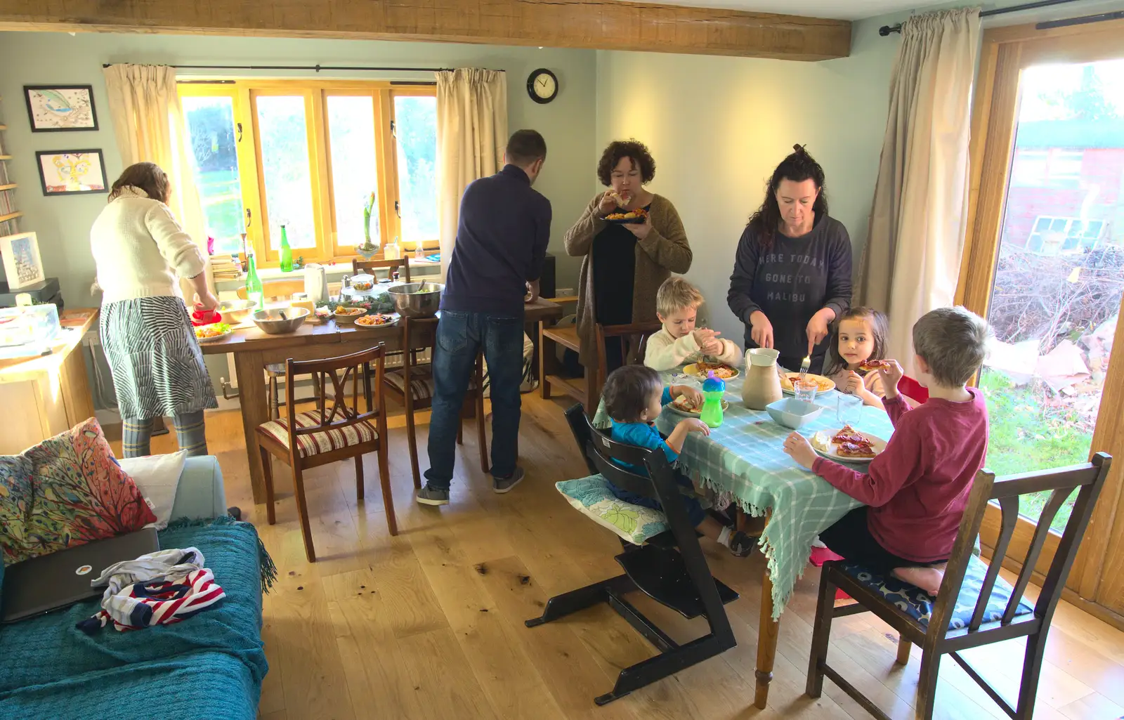 Some sort of lunch occurs, from Boxing Day in Southwold, Suffolk - 26th December 2016