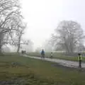 Isobel, Harry and Fred head to the church, A Trip to Ickworth House, Horringer, Suffolk - 30th December 2016