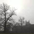 The feeble sun and a hazy church, A Trip to Ickworth House, Horringer, Suffolk - 30th December 2016