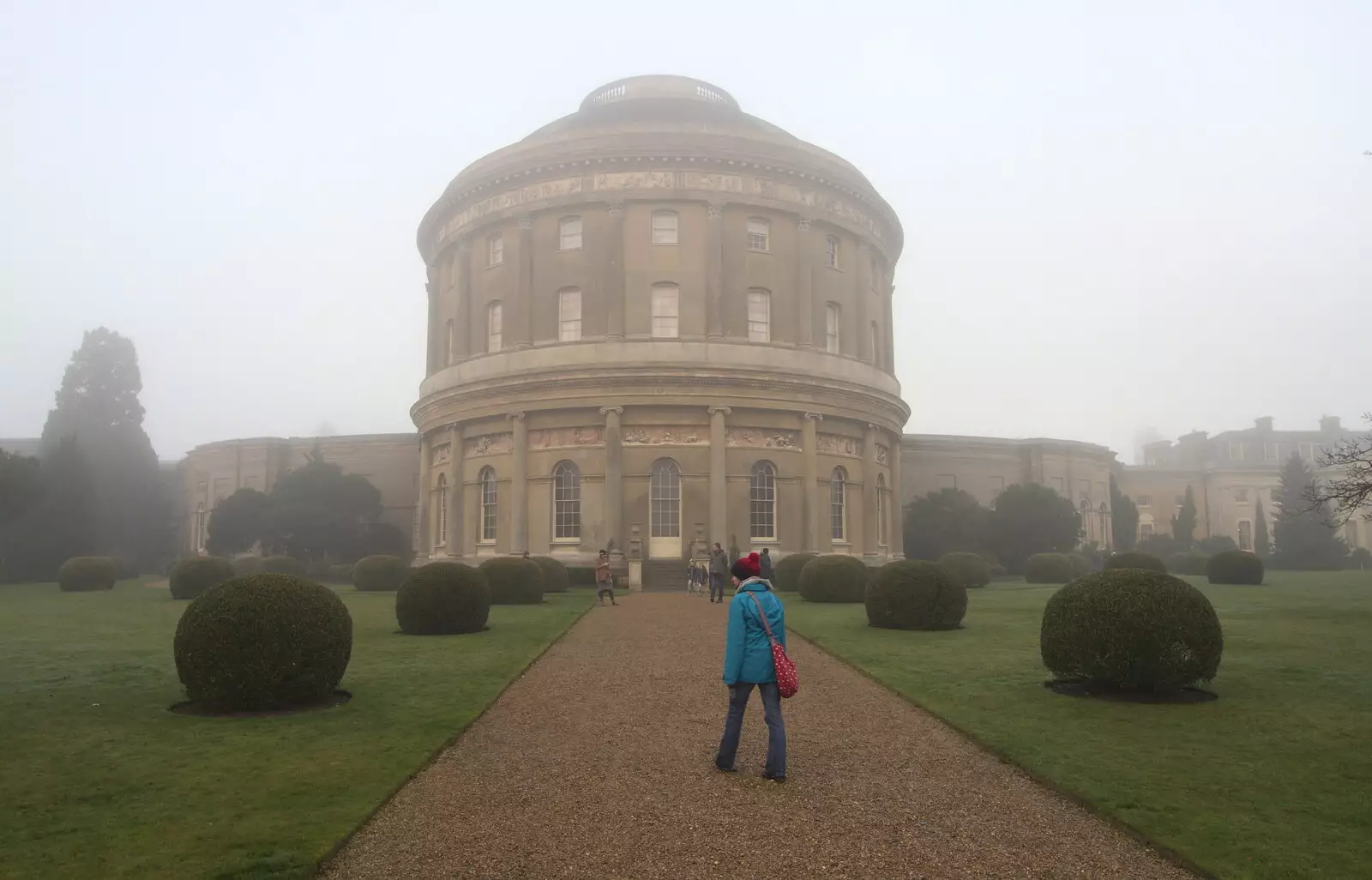 Isobel and the rotunda, from A Trip to Ickworth House, Horringer, Suffolk - 30th December 2016