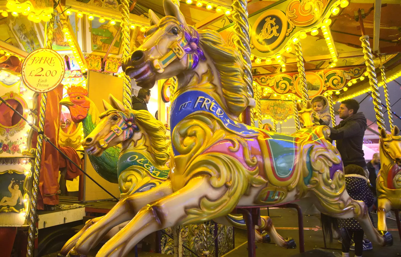 Fred the carousel horse, from A Trip to Ickworth House, Horringer, Suffolk - 30th December 2016