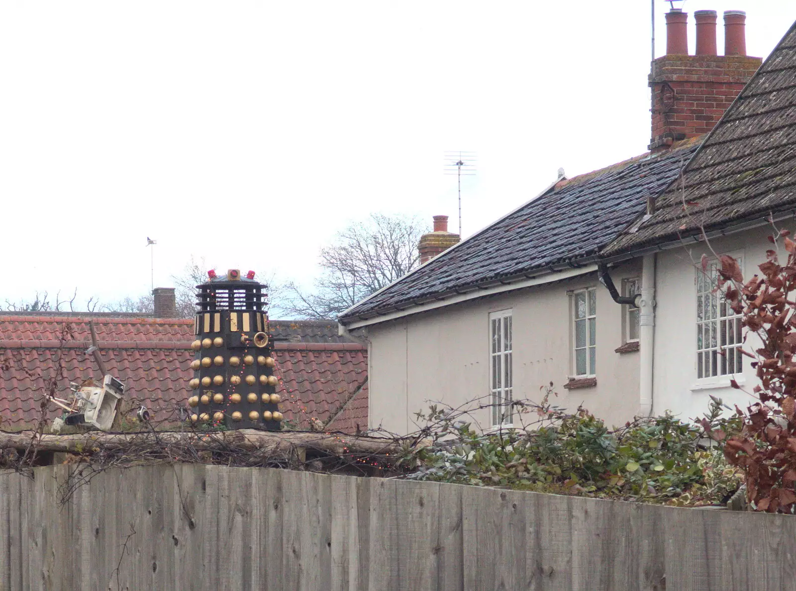 The Fair Green Dalek, from New Year's Eve, The Oaksmere, Brome, Suffolk - 31st December 2016