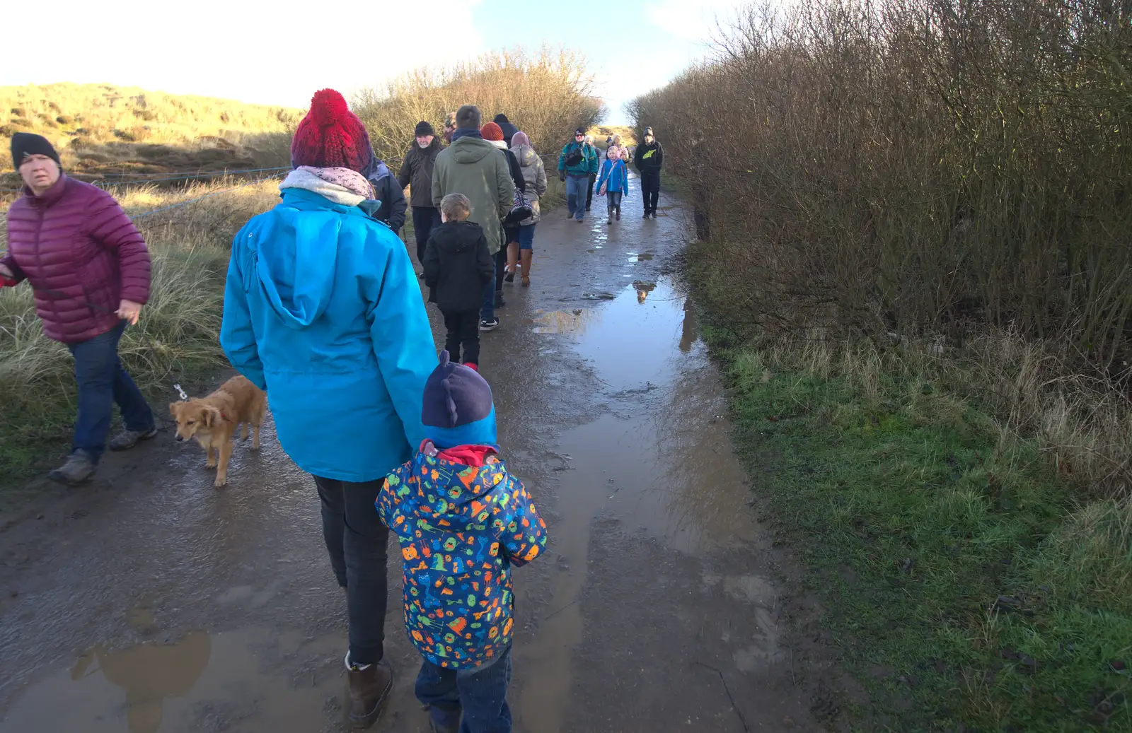 We're on the path to the beach, from Horsey Seals and Sea Palling, Norfolk Coast - 2nd January 2017