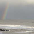 By way of compensation, there's a bit of a rainbow out to sea, Horsey Seals and Sea Palling, Norfolk Coast - 2nd January 2017