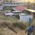 Harry runs up into the dunes, Horsey Seals and Sea Palling, Norfolk Coast - 2nd January 2017