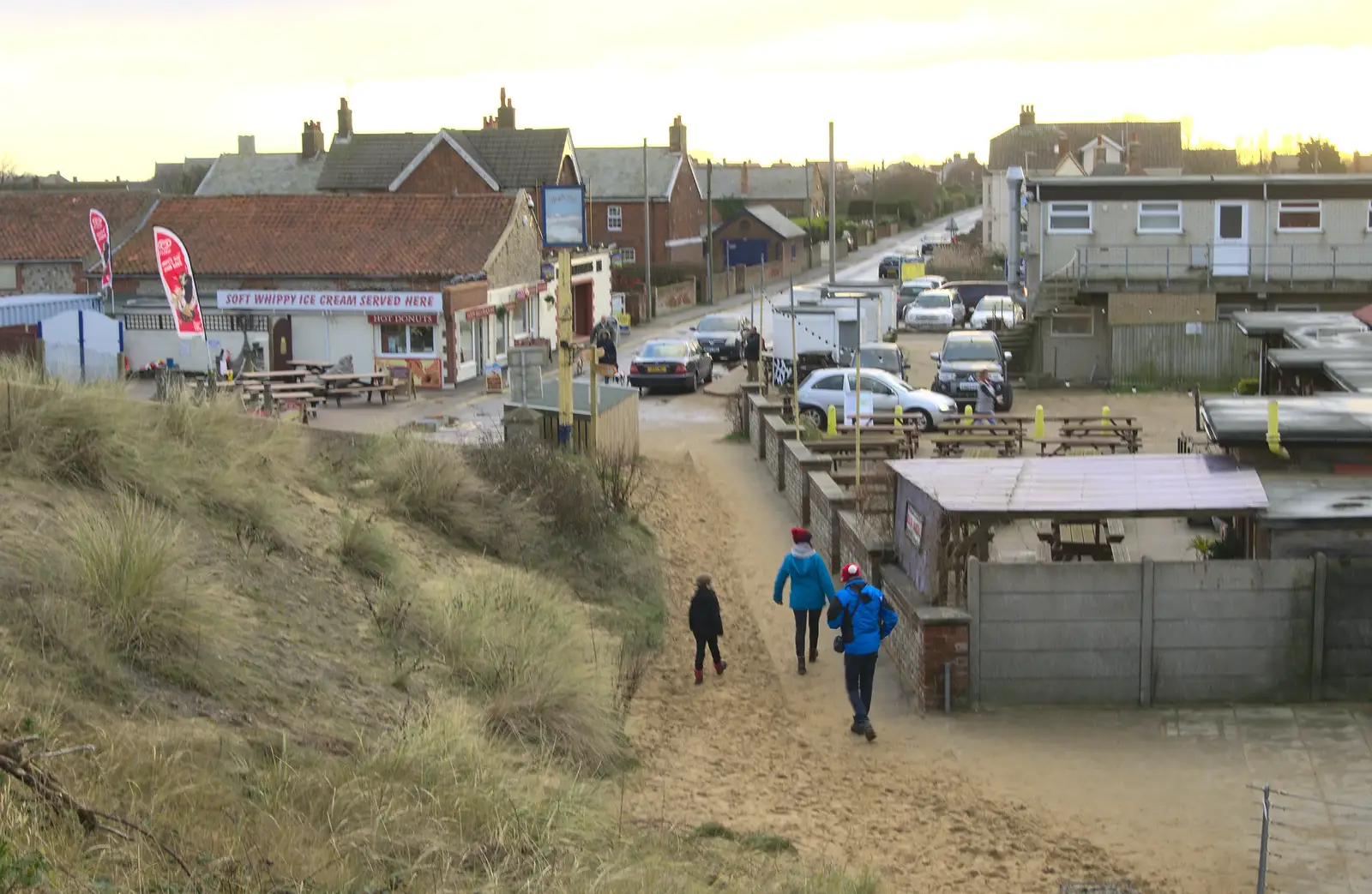 Sea Palling, from Horsey Seals and Sea Palling, Norfolk Coast - 2nd January 2017