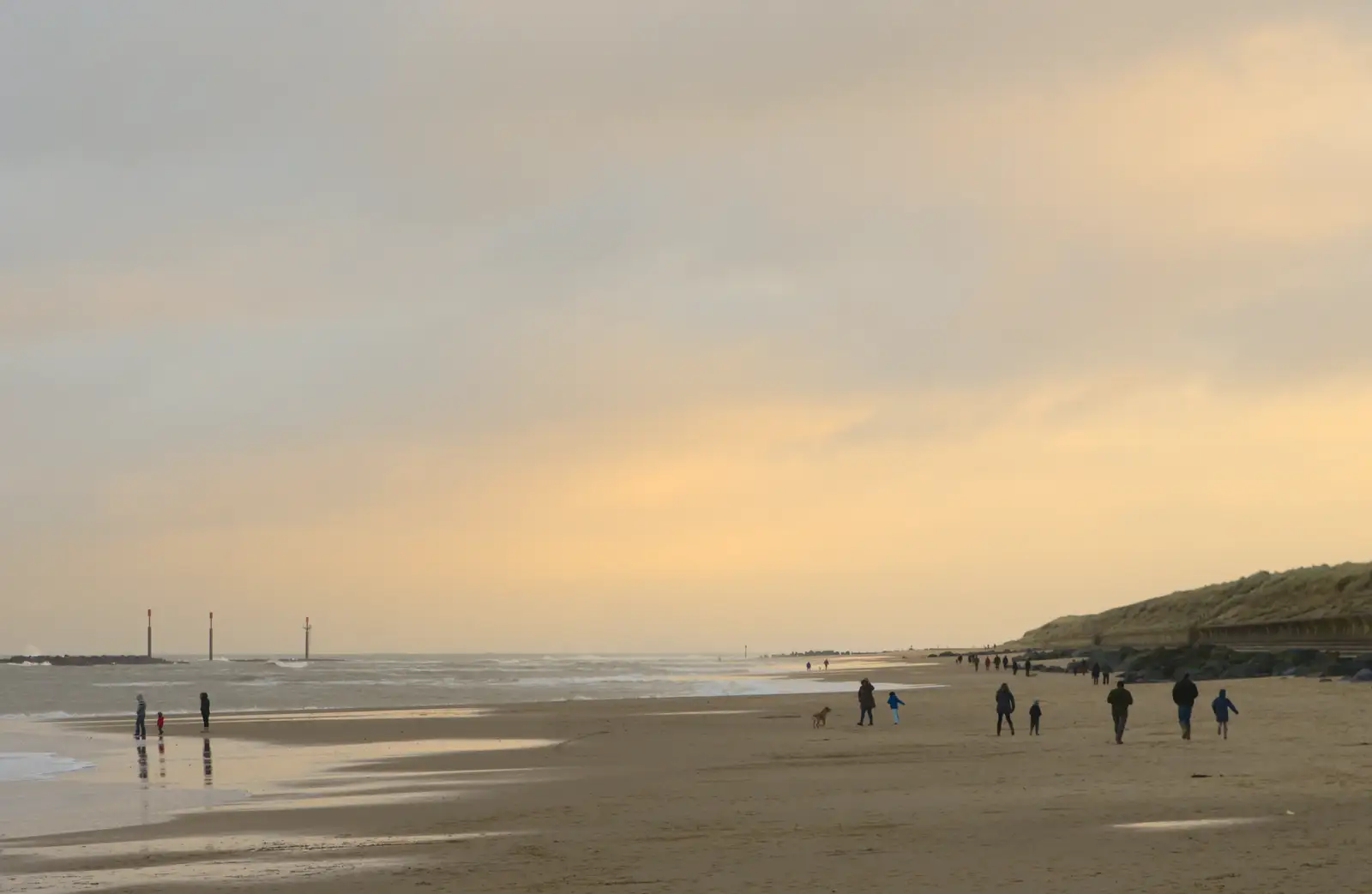 Big skies over the beach, from Horsey Seals and Sea Palling, Norfolk Coast - 2nd January 2017