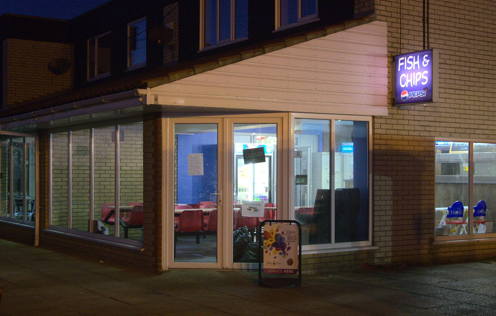 An empty fish and chip shop from Horsey Seals and Sea Palling, Norfolk Coast - 2nd January 2017