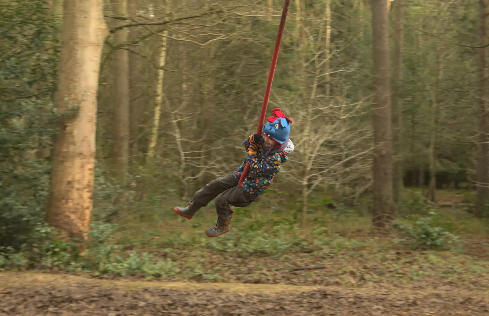 Harry hurtles around, from A Day at High Lodge, Brandon, Suffolk - 3rd January 2017