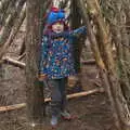 Harry in the den, A Day at High Lodge, Brandon, Suffolk - 3rd January 2017