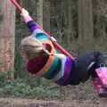 Alice swings around, A Day at High Lodge, Brandon, Suffolk - 3rd January 2017