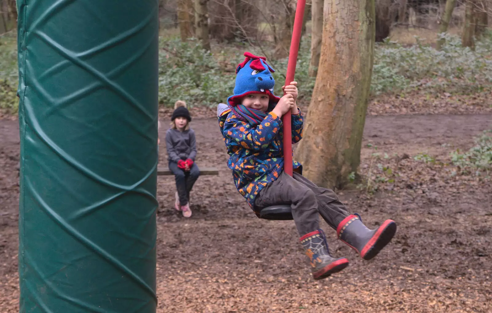 Harry has another swing around, from A Day at High Lodge, Brandon, Suffolk - 3rd January 2017