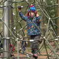 Harry in a tangled rope pyramid, A Day at High Lodge, Brandon, Suffolk - 3rd January 2017