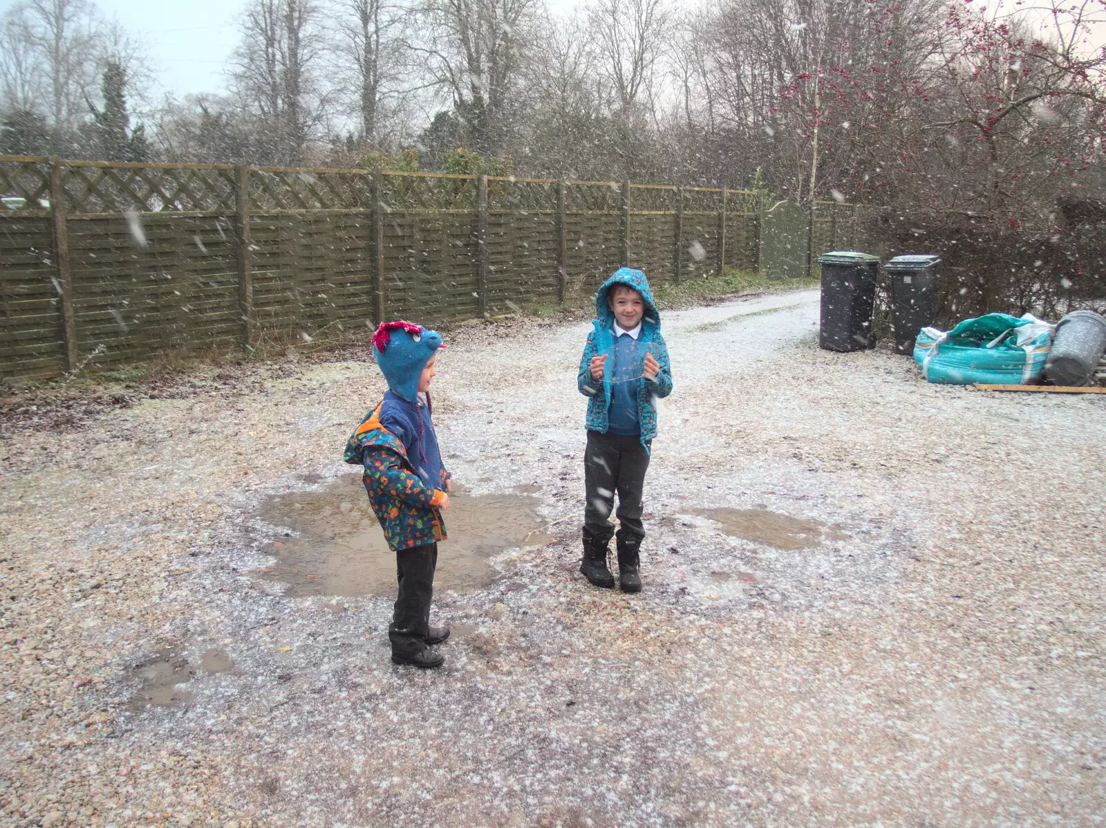 Fred's got more ice, from A Snowy January Miscellany, Eye, Suffolk - 15th January 2017