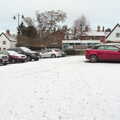 A snowy car park, and the Eye library, A Snowy January Miscellany, Eye, Suffolk - 15th January 2017