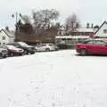 A snowy car park, and the Eye library, A Snowy January Miscellany, Eye, Suffolk - 15th January 2017