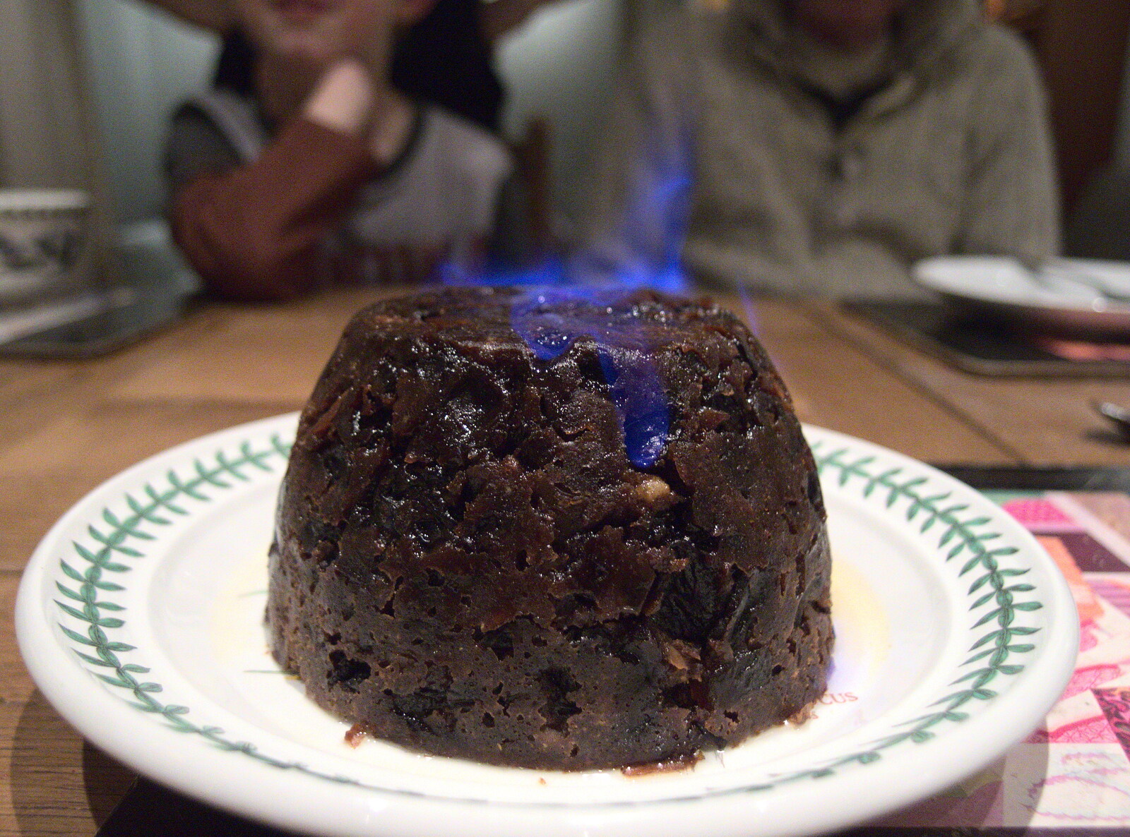 We eat a very late bit of Christmas Pudding from A Snowy January Miscellany, Eye, Suffolk - 15th January 2017