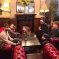 Leather sofas and real fire in The Libertine, SwiftKey's Last Days in Southwark and a Taxi Protest, London - 18th January 2017