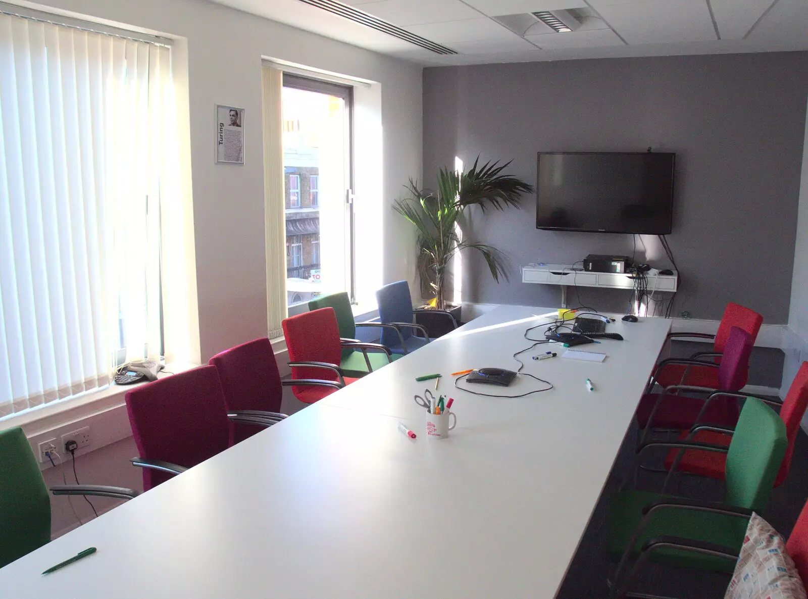 Turing's long meeting table, from SwiftKey's Last Days in Southwark and a Taxi Protest, London - 18th January 2017