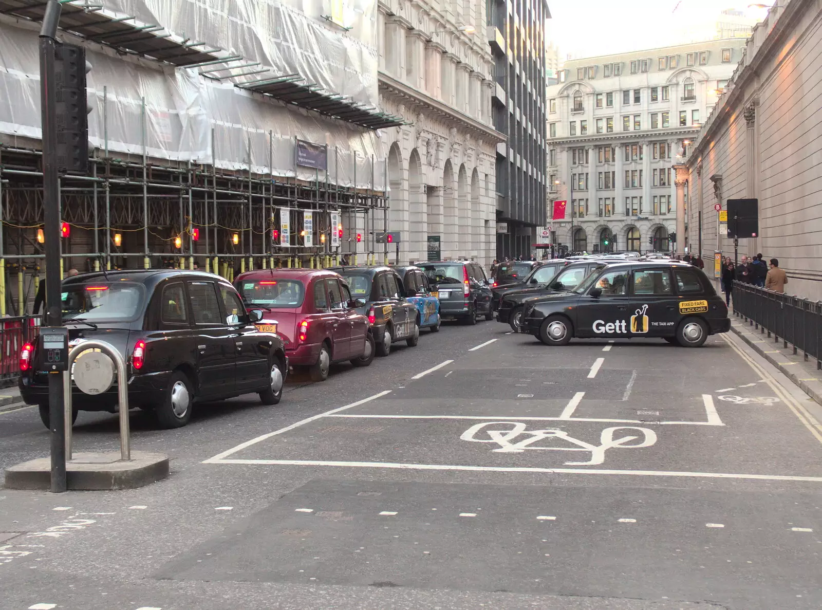 Princes Street is also blocked, from SwiftKey's Last Days in Southwark and a Taxi Protest, London - 18th January 2017