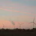 Wind turbines in the frosty dawn light, SwiftKey's Last Days in Southwark and a Taxi Protest, London - 18th January 2017