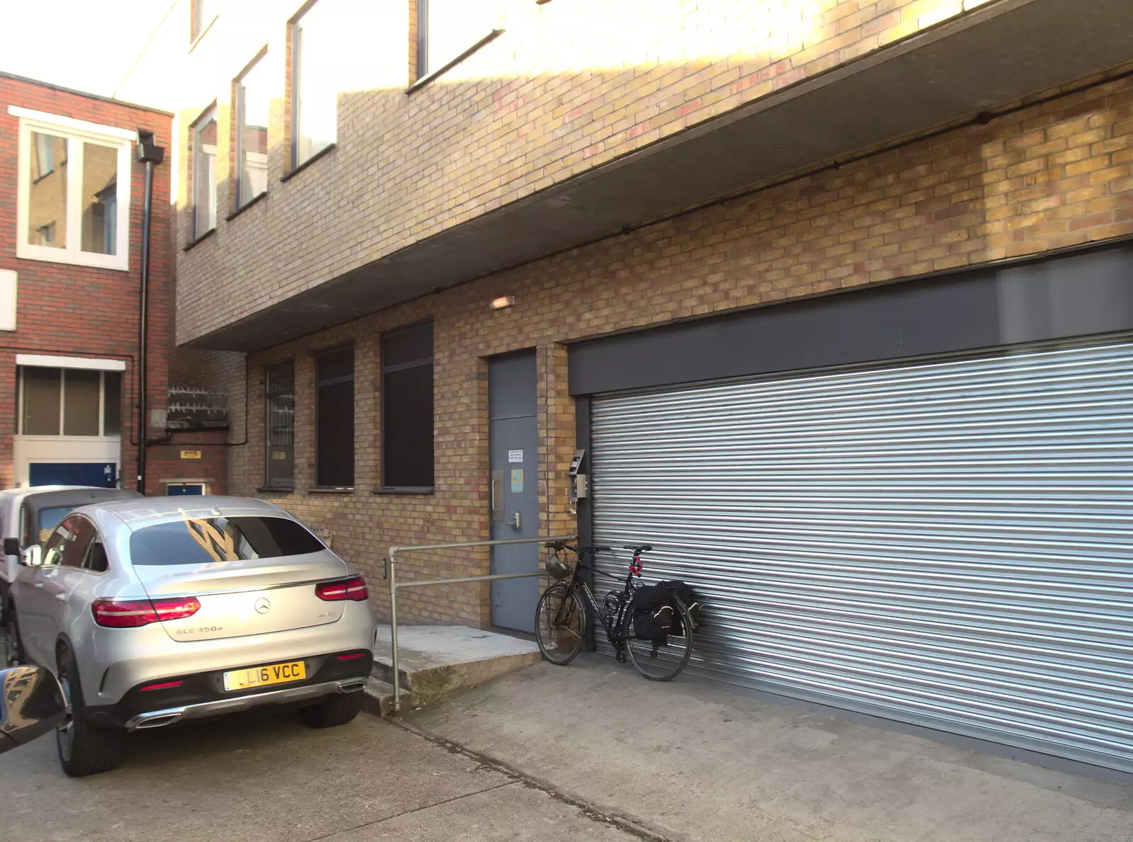 Nosher's bike propped up by the bike-shed, from SwiftKey's Last Days in Southwark and a Taxi Protest, London - 18th January 2017