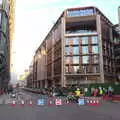 Taxis outside the new Bloomberg building, SwiftKey's Last Days in Southwark and a Taxi Protest, London - 18th January 2017