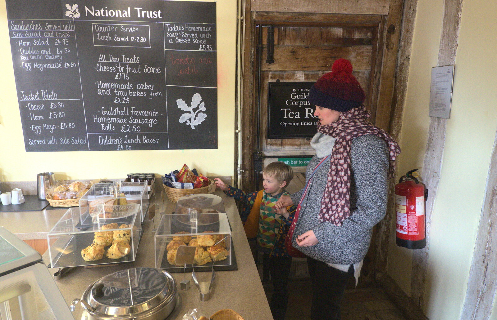 Harry picks a bag of crisps from A Day in Lavenham, Suffolk - 22nd January 2017