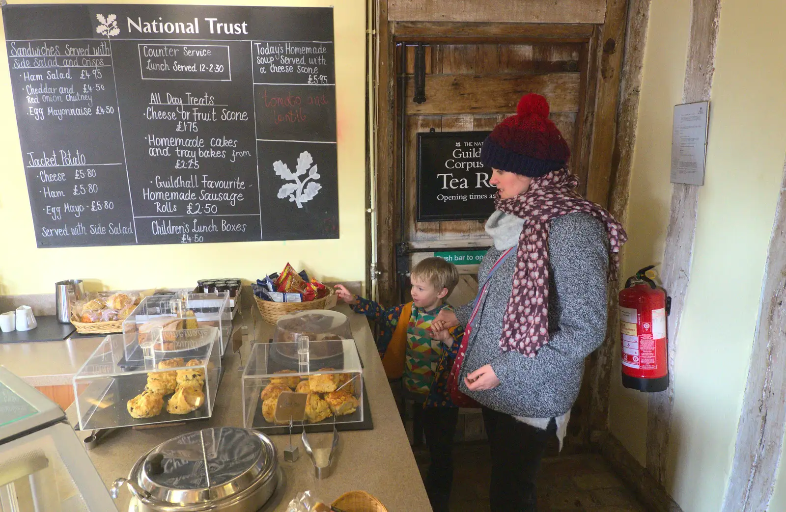 Harry picks a bag of crisps, from A Day in Lavenham, Suffolk - 22nd January 2017