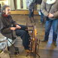 There's a spinning demonstration occuring, A Day in Lavenham, Suffolk - 22nd January 2017