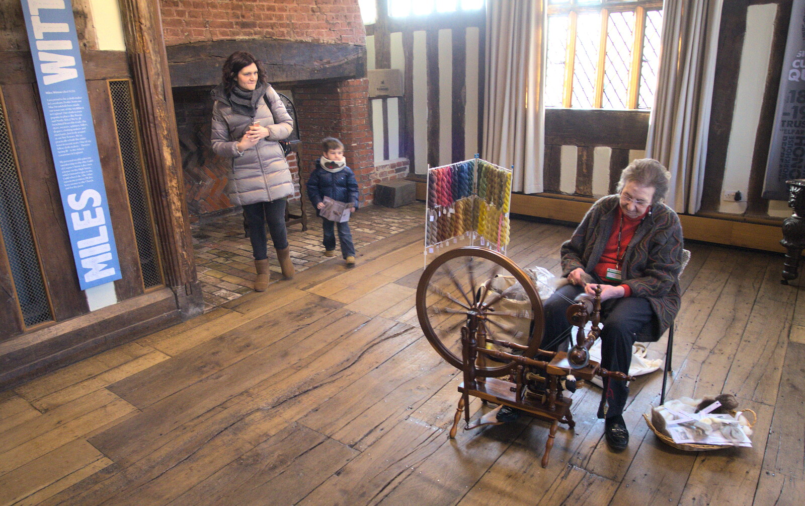 Some wool is spun from A Day in Lavenham, Suffolk - 22nd January 2017